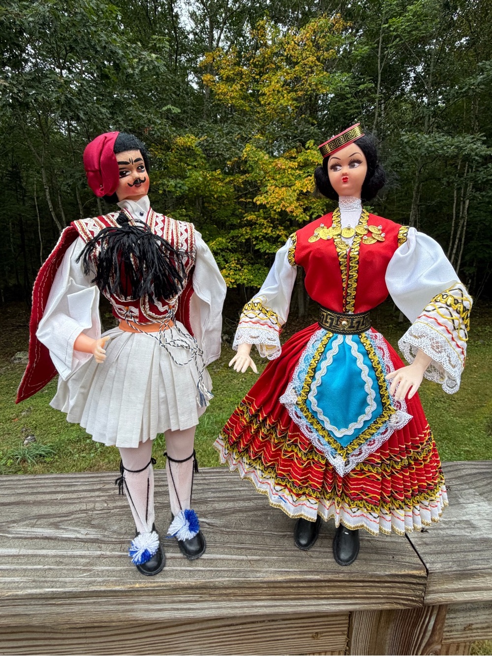 Vintage Greek Folk Costume Collector Dolls